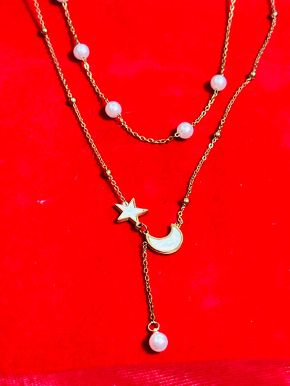 Collar Luna y Estrella Mística