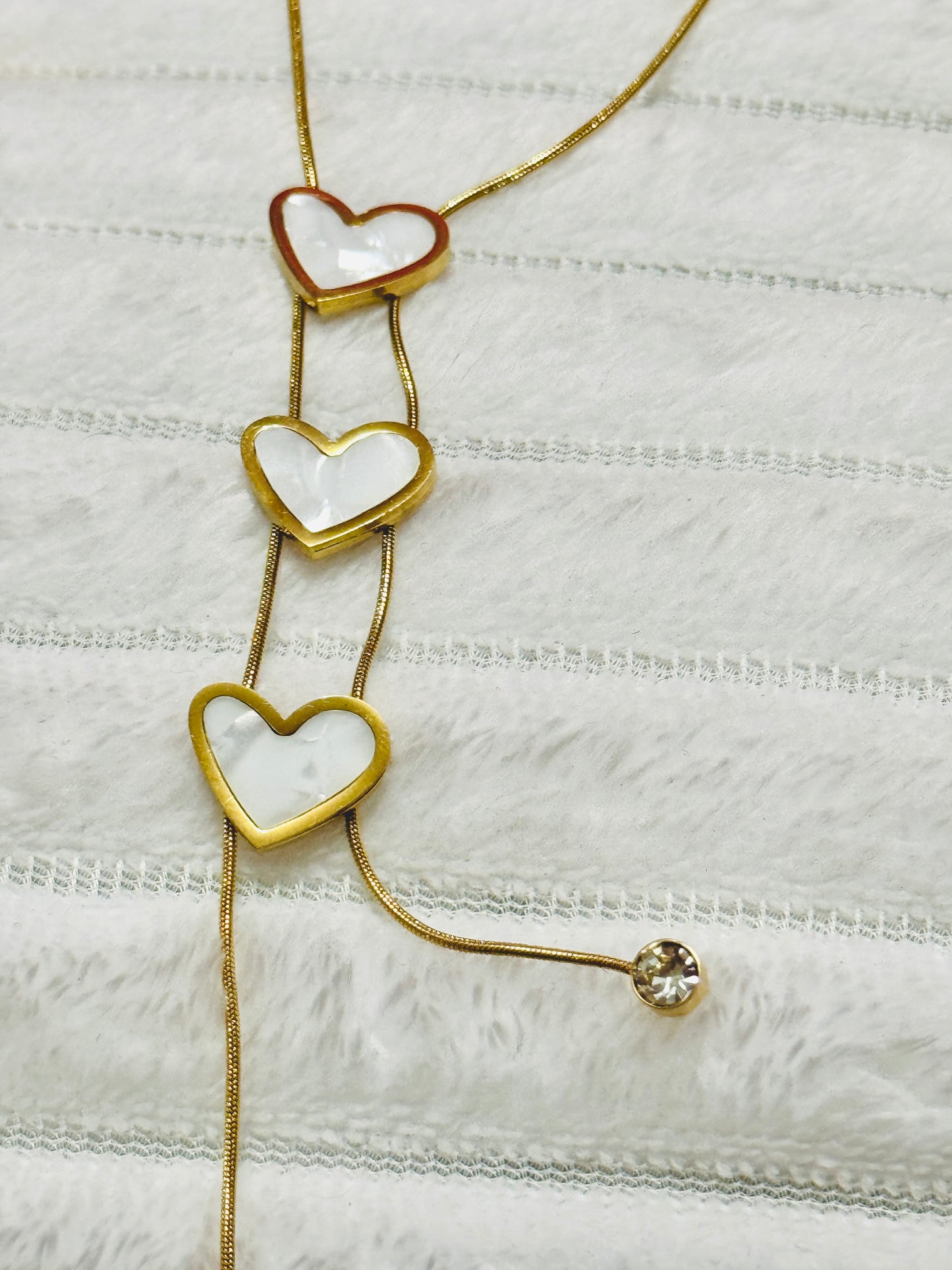 Collar largo de Corazones