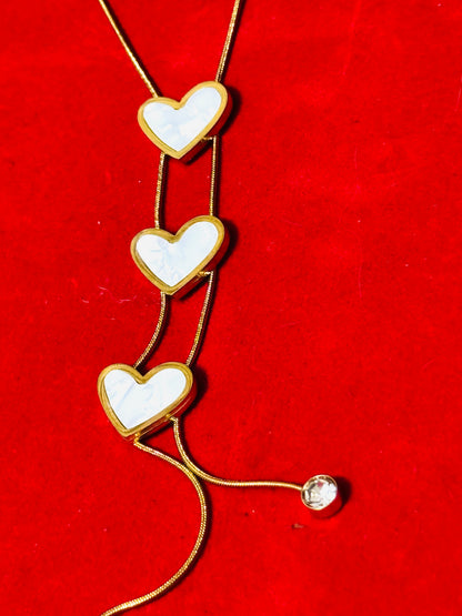 Collar largo de Corazones